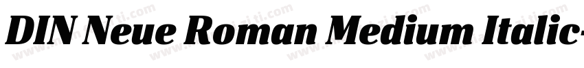DIN Neue Roman Medium Italic字体转换
